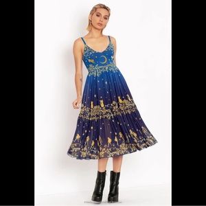 NWT SAILOR GUARDIANS STARS SHEER MIDAXI DRESS